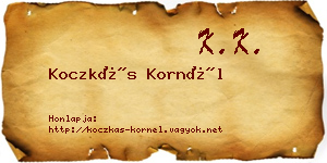 Koczkás Kornél névjegykártya